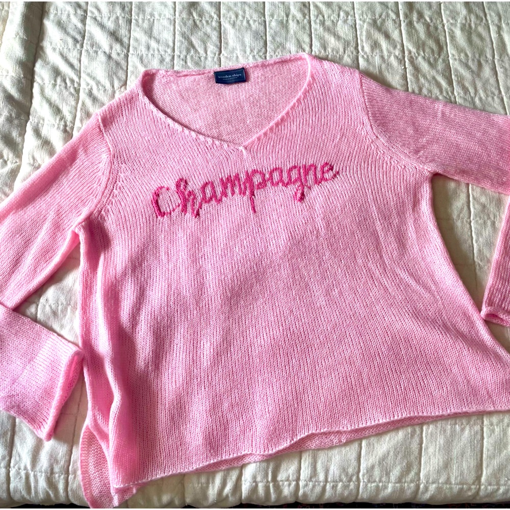 Like new pink champagne sweater (XS)